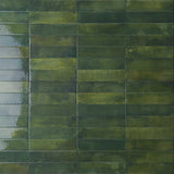 Mojave Green Brick 60x250mm Gloss Subway Tile