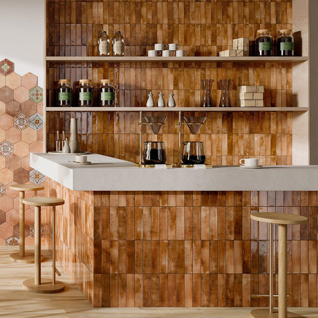 Mojave Cotto Brick 60x250mm Gloss Subway Tile