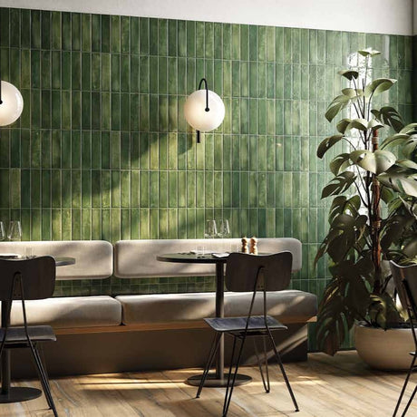 Mojave Green Brick 60x250mm Gloss Subway Tile