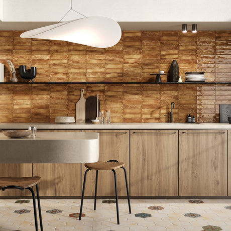 Mojave Ocra Brick 60x250mm Gloss Subway Tile