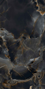Onice Reale Black Diamond 600x1200mm Polished Onyx Marble Look Porcelain  Tile