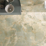 Onice Reale Jade 600x1200mm Polished Onyx Marble Look Porcelain  Tile