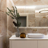 Onice Reale Amber 600x1200mm Polished Onyx Marble Look Porcelain  Tile