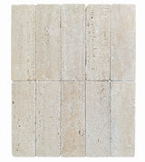 Rome Subway Natural Travertine Mosaic Tile Honed 200x65