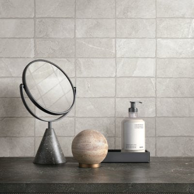 Capri Salt Subway Tumbled Edge Tile 100x200
