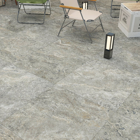 EarthCast Silver Travertine Look 600x600 External Paver