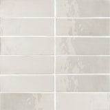 T-Brick Ivory Glow Gloss 52x160mm Handmade Look Ceramic Subway Tile