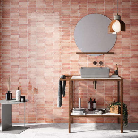 T-Brick Apricot Gloss 52x160mm Handmade Look Ceramic Subway Tile