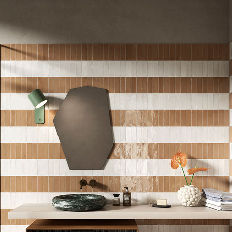 T-Brick Ivory Glow Gloss 52x160mm Handmade Look Ceramic Subway Tile