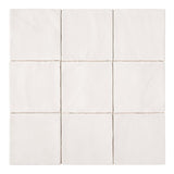 Tabarca Blanco Matt 150x150mm Large Square Handmade Look White Matt Tile