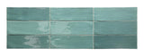 Tabarca Turquesa Gloss 75x230mm Handmade Look Turquoise Subway Tile