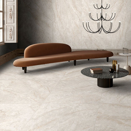Taj Mahal Ivory SilkTec 300x600mm Marble Look Porcelain Tile
