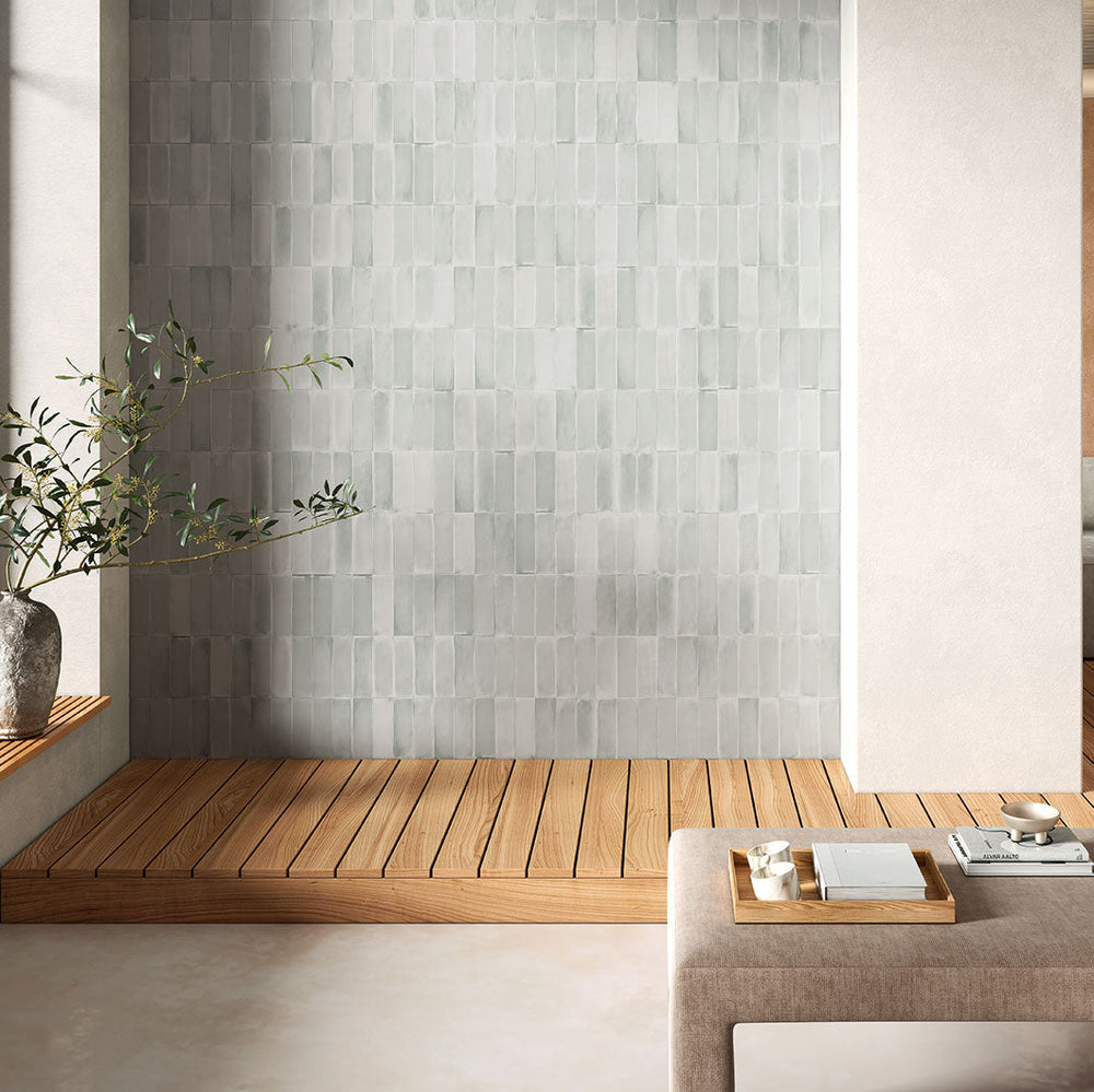 Tint Ocean Mist Matt 52x160mm Handmade Look Ceramic Subway Tile