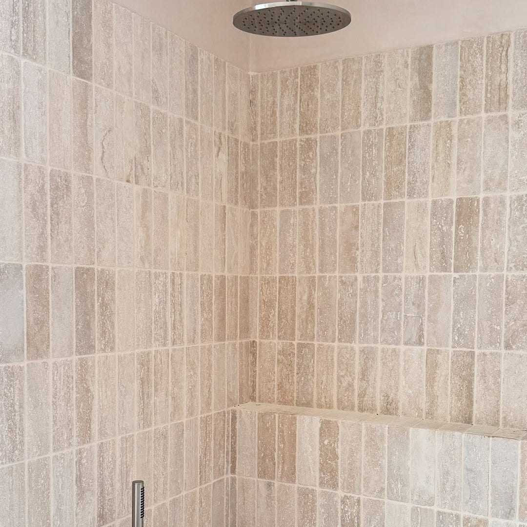 Rome Subway Natural Travertine Mosaic Tile Honed 200x65 – Homer Hub