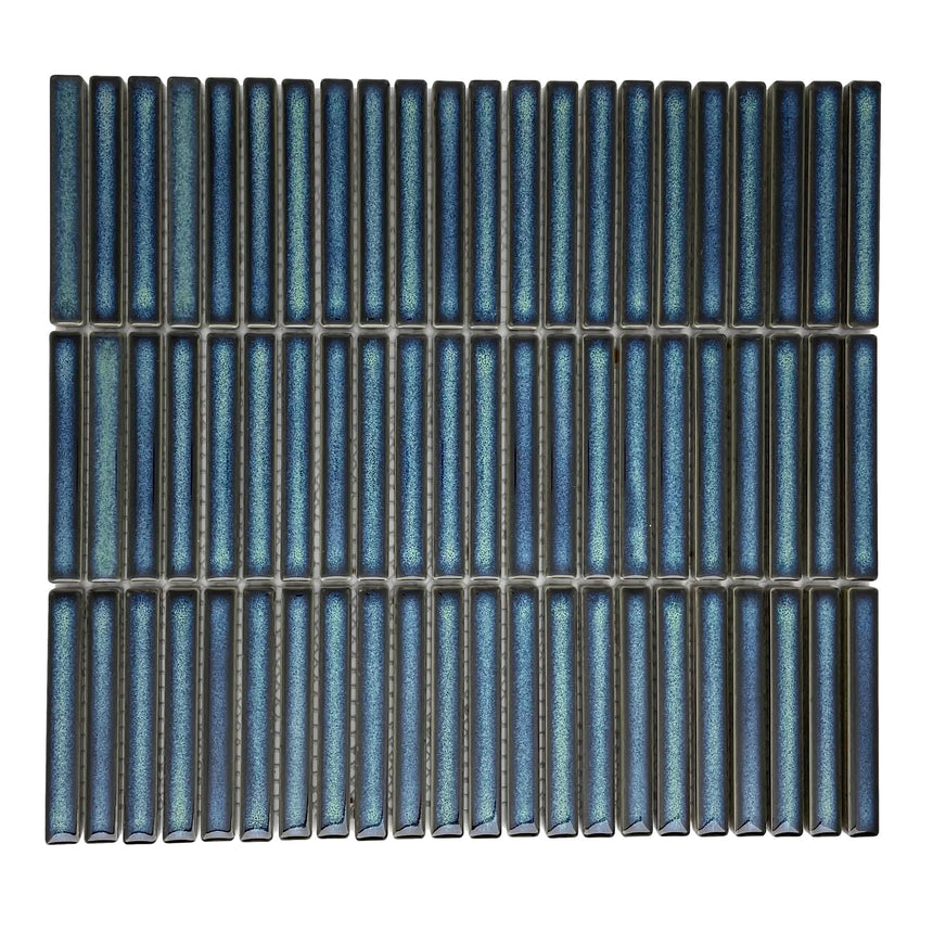 Vintage Stack Emerald Kit Kat Mosaic Tile Gloss 12x92
