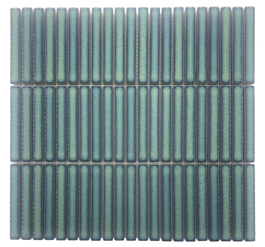 Vintage Stack Forest Kit Kat Mosaic Tile Gloss 12x92
