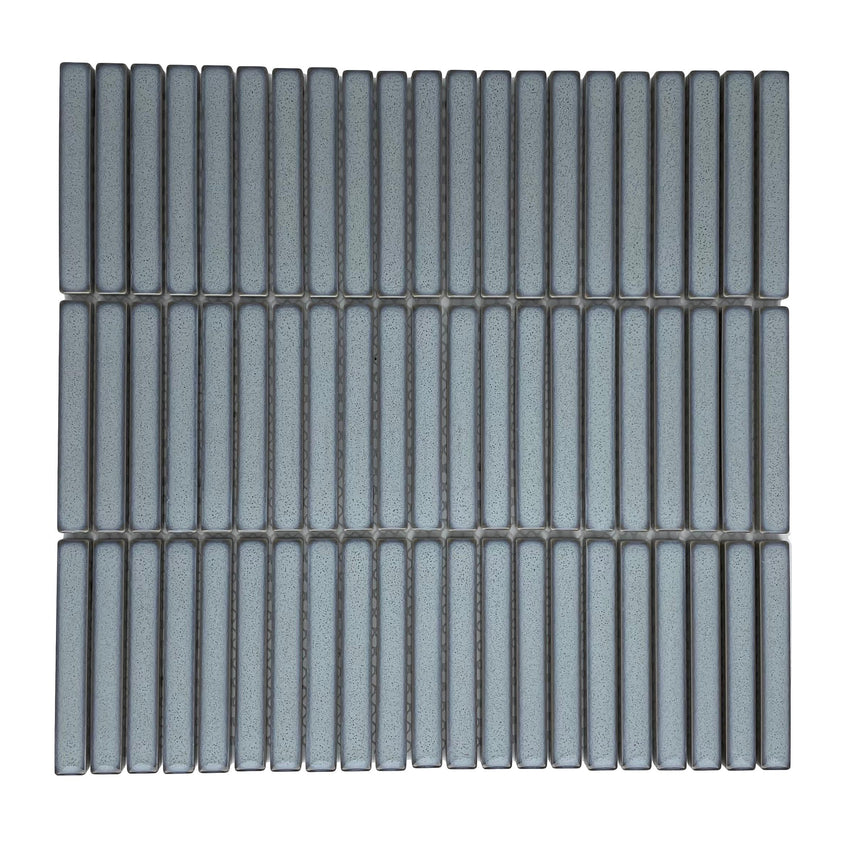 Vintage Stack Grey Kit Kat Mosaic Tile Gloss 12x92