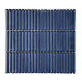 Vintage Stack Navy Kit Kat Mosaic Tile Gloss 12x92