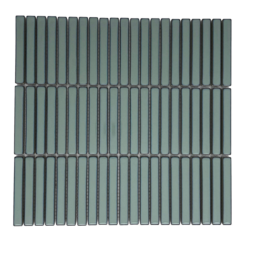 Vintage Stack Ocean Kit Kat Mosaic Tile Gloss 12x92