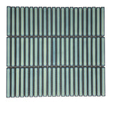 Vintage Stack Sage Kit Kat Mosaic Tile Gloss 12x92