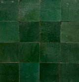 Zellige Emerald 100x100 Terracotta Square Moroccan Handmade Tile