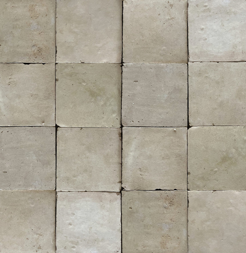 Zellige Raw 100x100 Terracotta Square Moroccan Handmade Tile