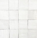 Zellige Snow 100x100 Terracotta Square Moroccan Handmade Tile
