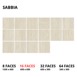 Avoca 600x600 Grip Sabbia Vein Cut Travertine Look Tile