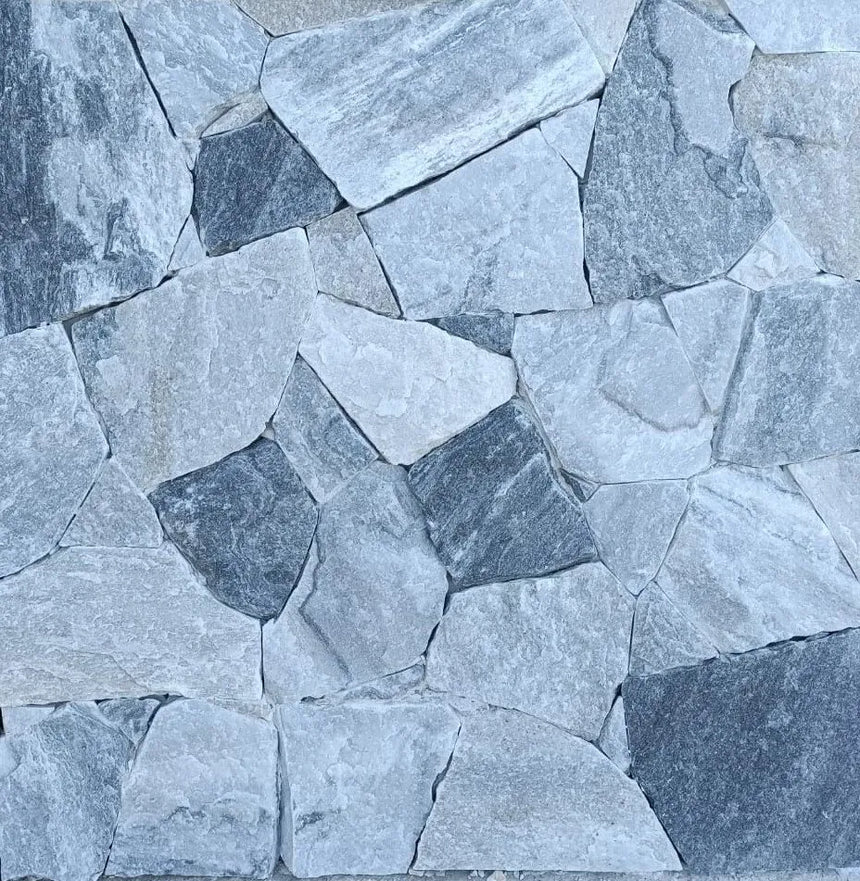 Celtic Grey Loose Natural Stone Organic Free Form Wall Cladding