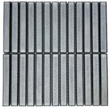 Concave Light Grey Stack Mosaic Tile Gloss 296x299