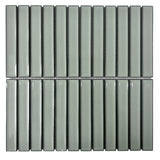 Concave Pistachio Stack Mosaic Tile Gloss 300x296