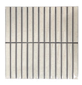 Concave Warm White Stack Mosaic Tile Gloss 299x296