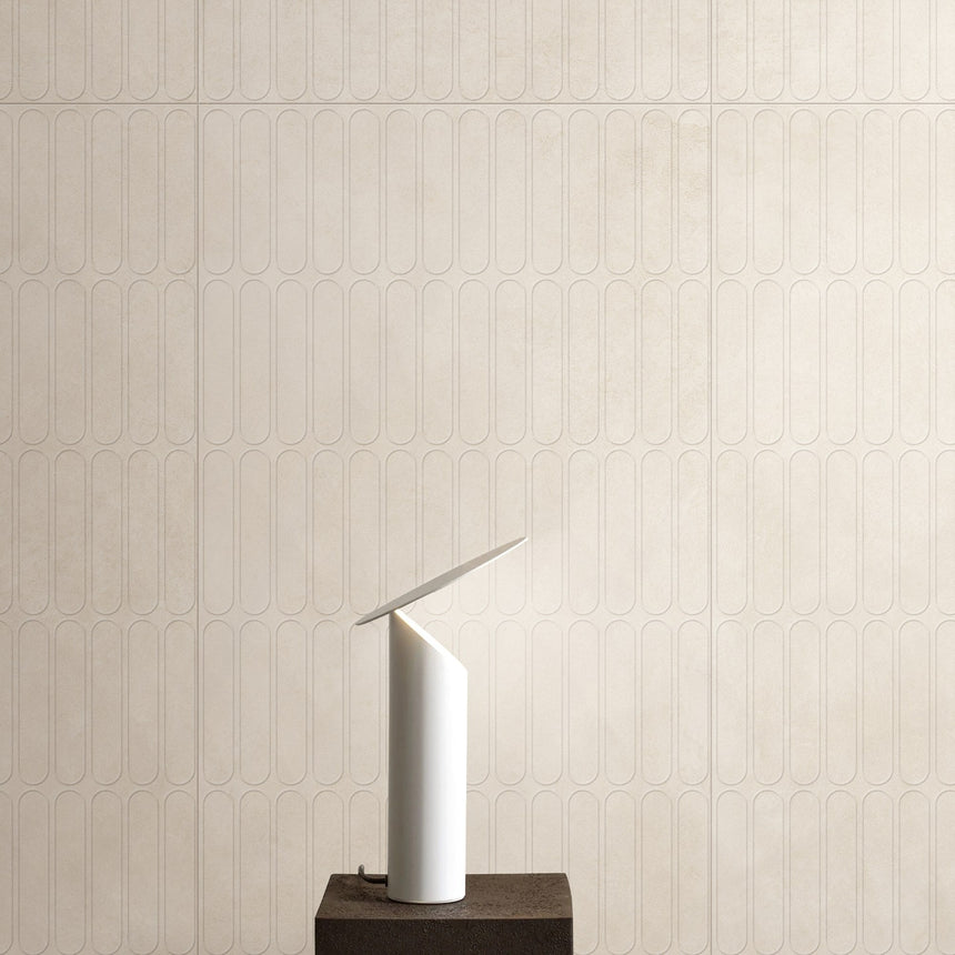 Venice Sabbia 600x1200mm Matt 3D Capsule feature wall detail