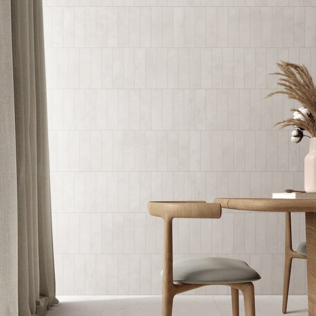 Venice Bianco 60x250mm Matt Subway Tile shown in a supplier lifestyle setting