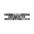 London Brick Charcoal 60x250mm porcelain tiles in three staggered rows on white with a subtle shadow