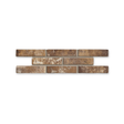 London Brick Sunset 60x250mm porcelain tiles in three staggered rows on white with a subtle shadow