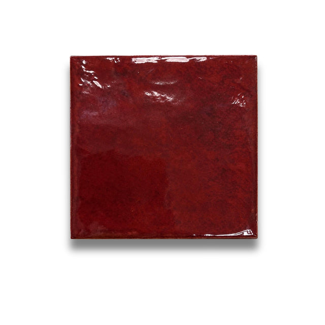 Majorca Burgundy Gloss 100x100mm tile sample