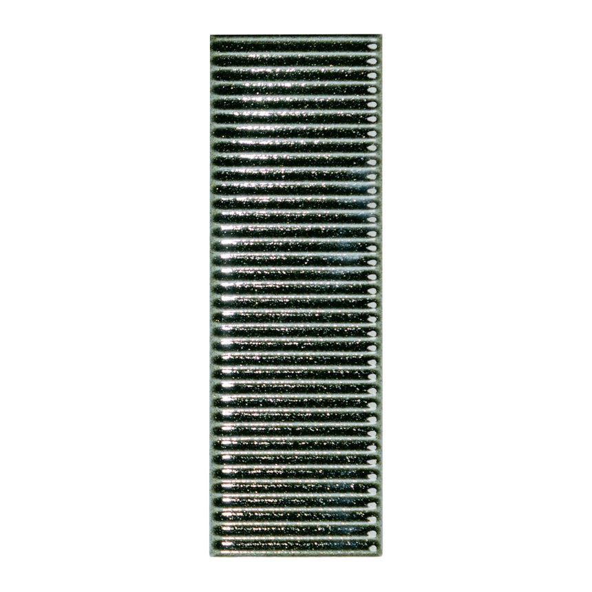 Micare Canale Evergreen Dark gloss porcelain wall tile, 50x150mm, mineral glaze face 1
