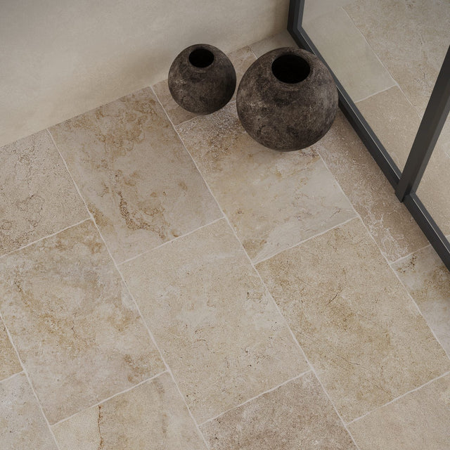 Noosa 400x600 Travertine Look Ivory Matt Porcelain Tile lifestyle image