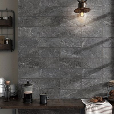 Capri Pepper Subway Tumbled Edge Tile 100x200