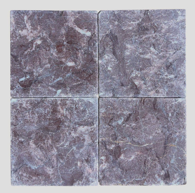 Regal Purple 150x150mm tumbled natural stone — original supplier photograph