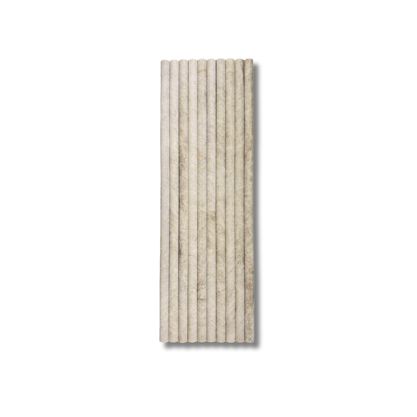 Bamboo Fluted Taj Mahal Natural Marble Mosaic Tile Honed 30x900mm