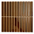 Tokyo Amber gloss textured Kit Kat mosaic tile sheet with subtly stippled glaze