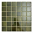 Tokyo Dark Green Gloss Textured Square Mosaic Tile full sheet