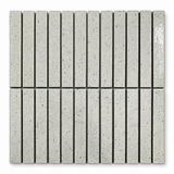 Tokyo Light Grey Speckled Gloss Kit Kat Mosaic Tile full sheet