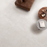 Venice Bianco 600x600mm Matt square floor tiles in a living area
