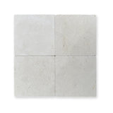 Vratsa Beige Tumbled Natural Stone Square Tile 150x150mm — original stone with soft shadow
