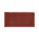Full Yoko Bordo Gloss Ceramic Wall Tile 62.5x125mm, centred with white margins