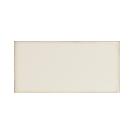 Full Yoko Daisy gloss ceramic wall tile 62.5x125mm, centred with white margins