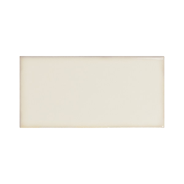 Full Yoko Daisy gloss ceramic wall tile 62.5x125mm, centred with white margins